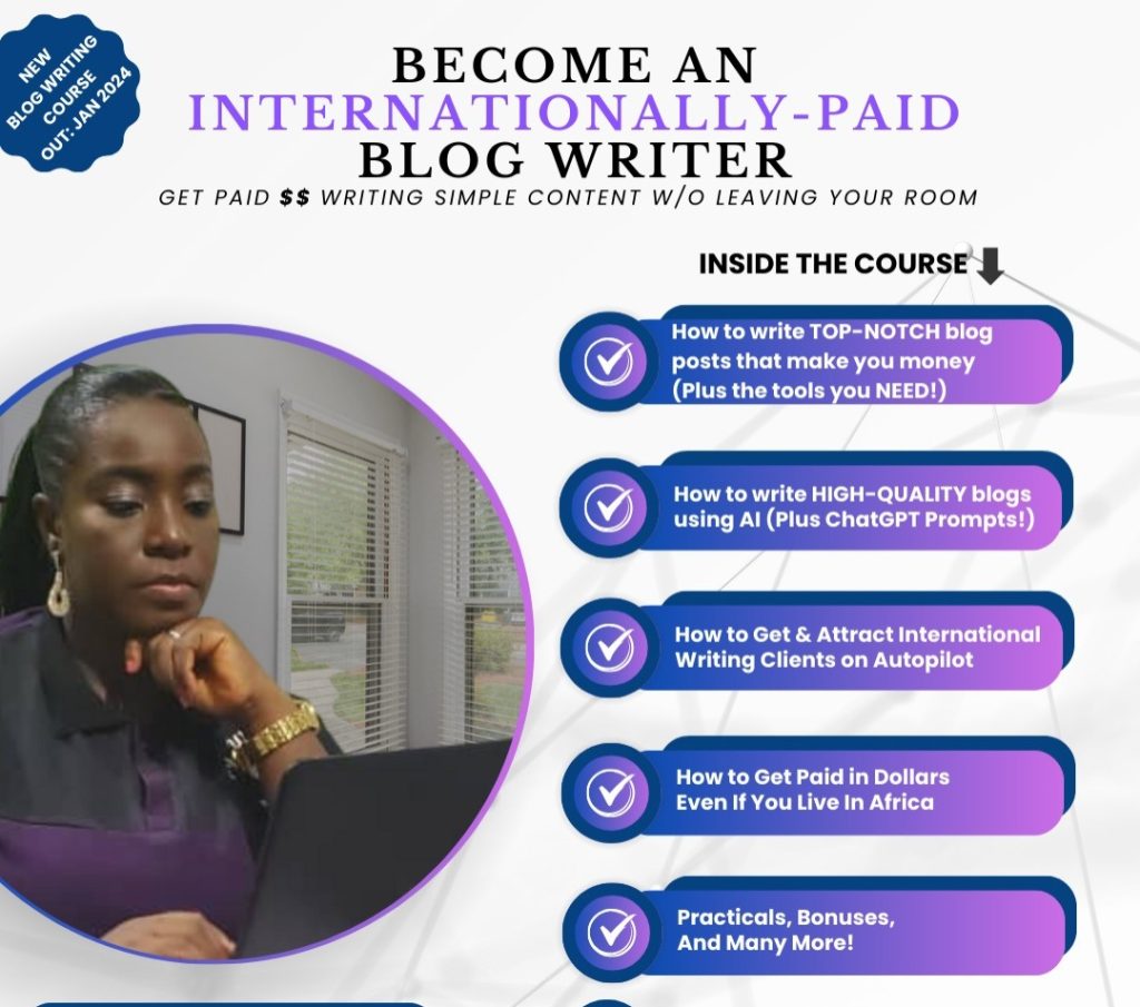 Flier: Become an Internationally-Paid Blog Writer